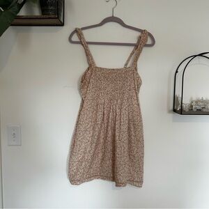 Show Me Your Mumu Odie Ditsy Daisy Floral Print Cotton Linen Mini Dress Large